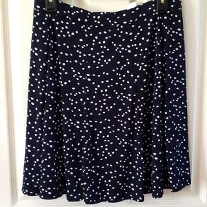 Dark blue and polka dot skirt